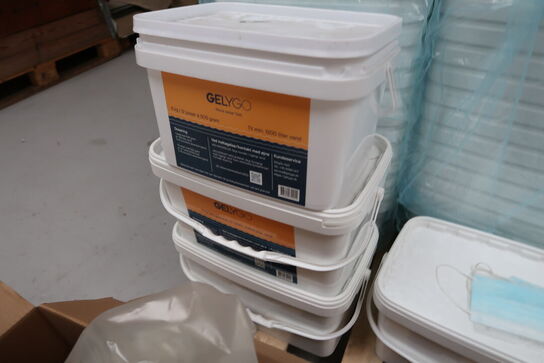 Div. Doseringskander GELYGO, spande, reol m.m.