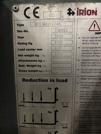Sideloader NP TRUCKS DFQ 60/12/45 (LÆS BESKRIVELSE)