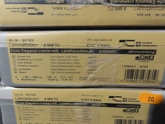16 kvm. Laminatgulv - Oak Eleganza Creme White