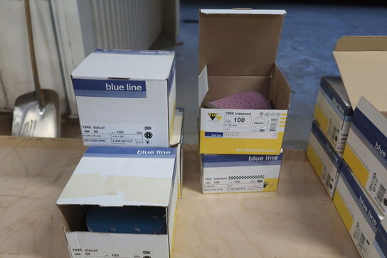 Div. Sandpapir, slibeskiver BLUE LINE m.m.
