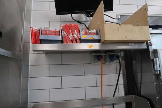 Rustfri stålhylde samt skærm DELL