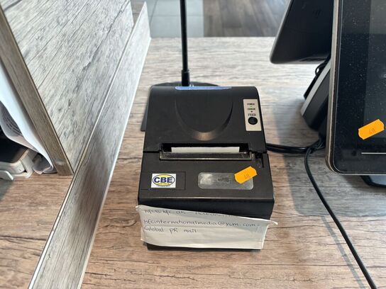 Kasseapparat CBE, bonprinter, pengeskuffe m.m. (betalingsterminal medfølger ikke)