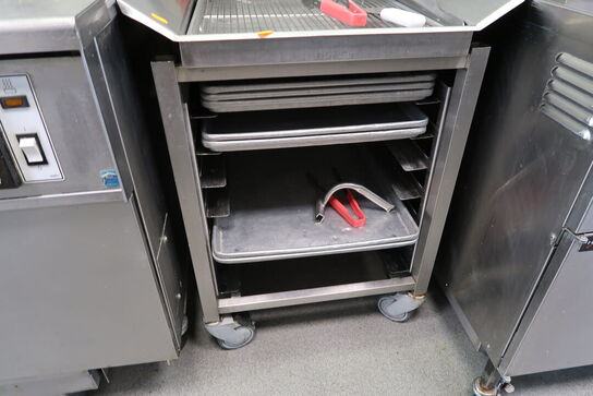 Rustfri stålopbevaringsvogn