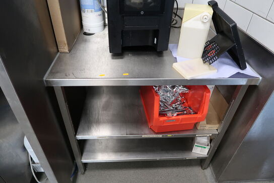 Rustfri stålbord uden indhold