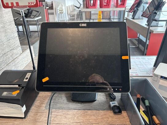 Kasseapparat CBE, bonprinter, pengeskuffe m.m. (betalingsterminal medfølger ikke)