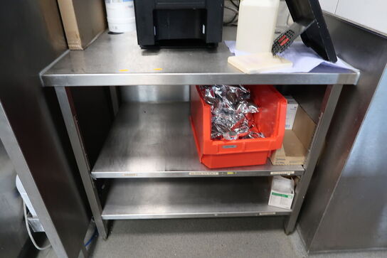 Rustfri stålbord uden indhold