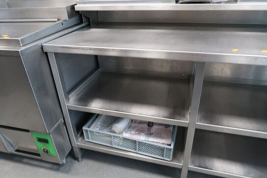 Rustfri stålbord med indhold og varmeskuffe HATCO Drawer Wamer