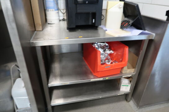 Rustfri stålbord uden indhold