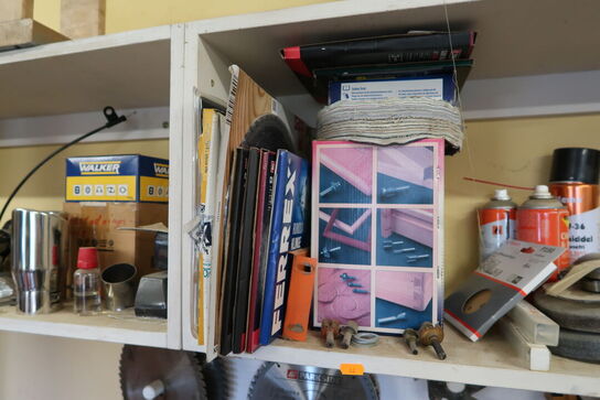 Div. Skæreklinger, overfræser, værktøj m.m.