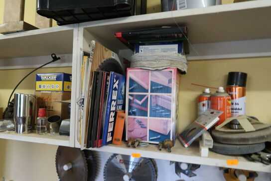 Div. Skæreklinger, overfræser, værktøj m.m.