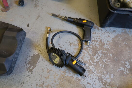 Trykluft værktøj samt trykluftpumpe 