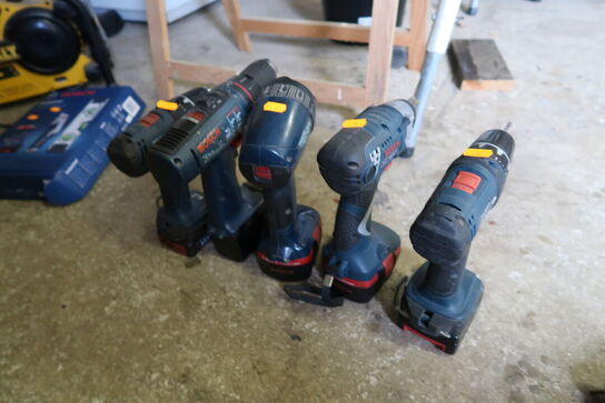 5 stk. akku bore/skruemaskine BOSCH