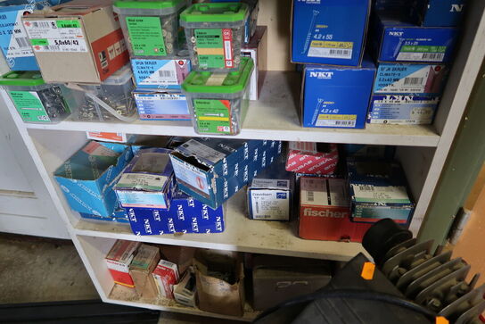Div. Ladere, batterier, søm, skruer m.m.