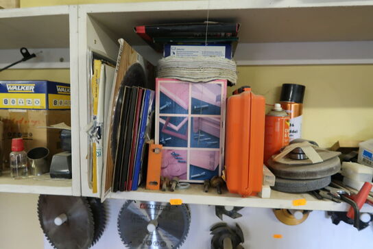 Div. Skæreklinger, overfræser, værktøj m.m.