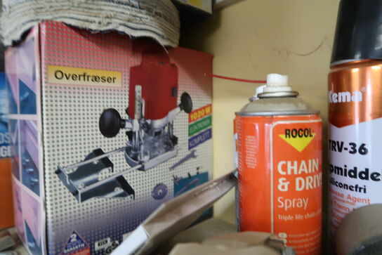 Div. Skæreklinger, overfræser, værktøj m.m.