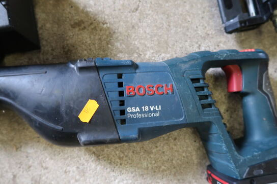 Akku bajonetsav BOSCH GSA 18-VLI med batteri og lader