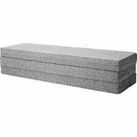 Sleepy lux foldemadras lysegrå 200x180x12 cm