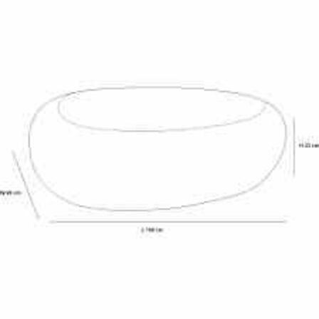 Kalmar ovalt loungebord 105x68 cm 