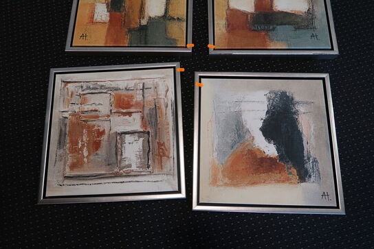 4 stk. malerier