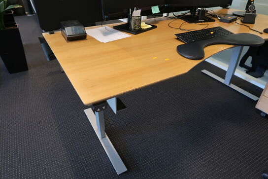 El. hæve/sænke skrivebord uden indhold med skuffemodul