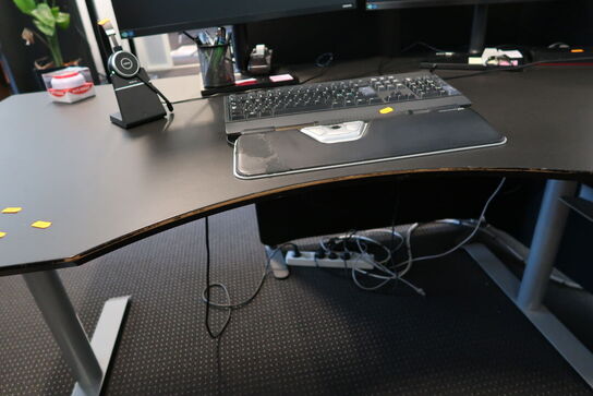 El. hæve/sænke skrivebord uden indhold samt skuffemodul