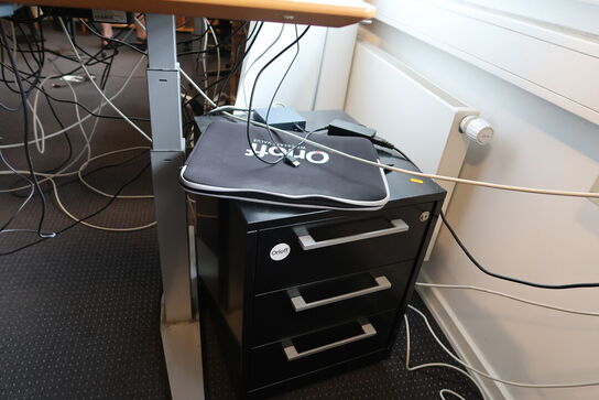 El. hæve/sænke skrivebord uden indhold med skuffemodul