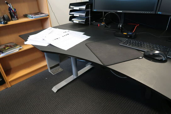 El. hæve/sænke skrivebord uden indhold med skuffemodul