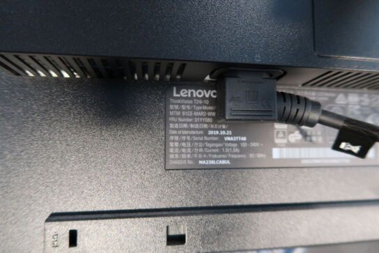 2 stk. computerskærme LENOVO ThinkCentre TIO24Gen3, ThinkVision T24i-10