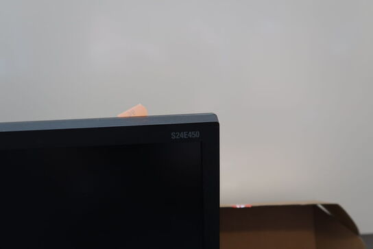 Computerskærm SAMSUNG S24E450 samt dockingstation LENOVO