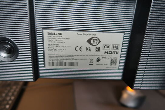 2 stk. computerskærme SAMSUNG F27T450FQR, tastatur og mus