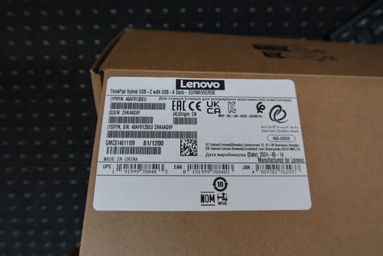 Computerskærm SAMSUNG S24E450 samt dockingstation LENOVO