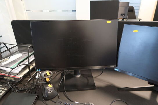 2 stk. computerskærme SAMSUNG F24T374FWR med tastatur
