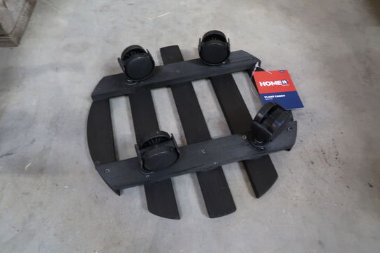 5 stk. HOME It® krukkevogn sort træ Ø30 cm
