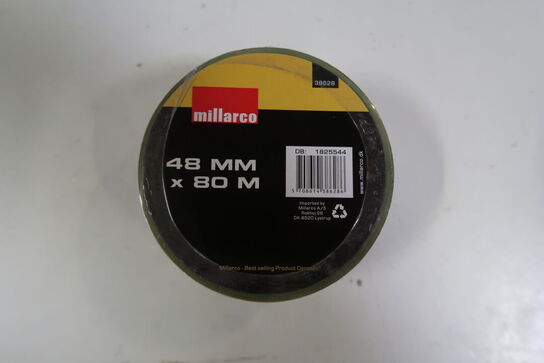 19 ruller Millarco afspærringsbånd - gul/sort 80 meter