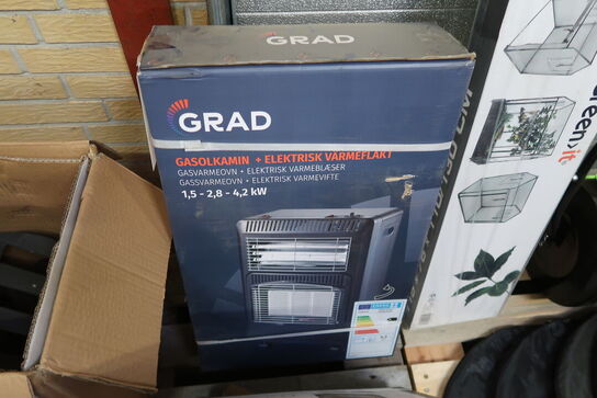 Gasvarmeovn m/blæser 4,2 kW - Grad