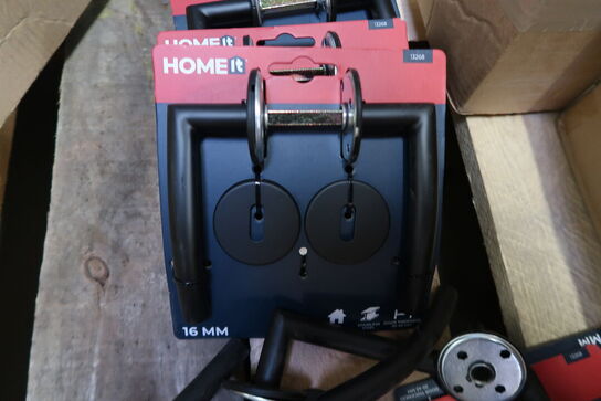 5 pk. Home-it dørgreb med B-greb 16 mm matsort