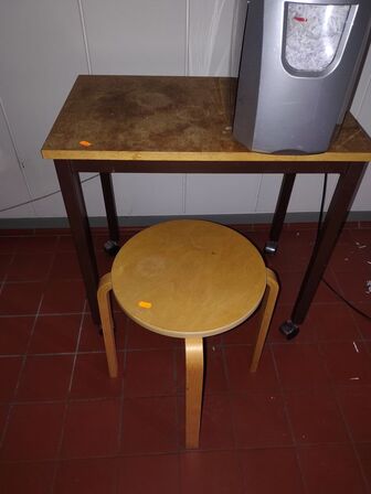 Makulator, rullebord og skammel