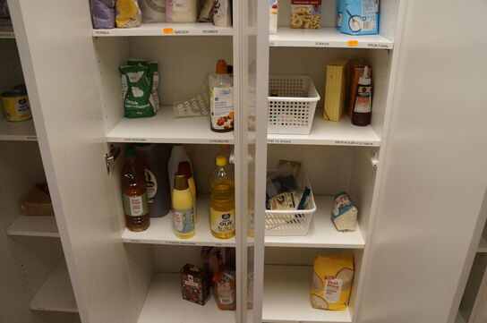 Indhold i 5 stk. skabe