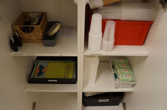 Indhold i 5 stk. skabe