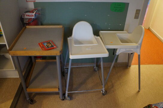 Rullebord inkl. Højstole