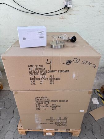 Frandsen baldakiner krom ca. 132 stk(ubrugt)