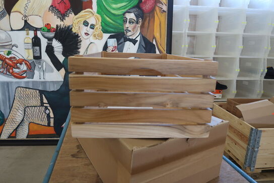 5 stk. Teak kasser 1/1 G WOOD BY KEN STORKØKKEN 303555