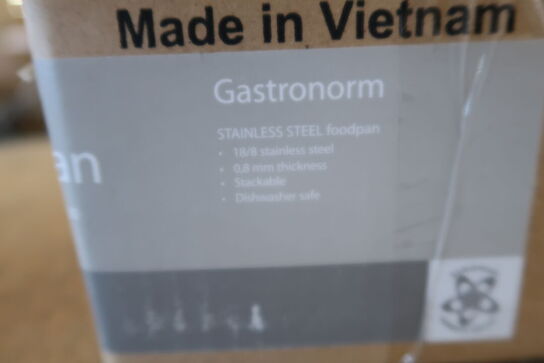 6 stk. Kantinebeholder-stål 1/4 GN   EHG