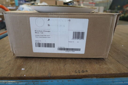 3 kasser (12 pr. stk.) Emalje Tallerken   CHURCHILL 1795  Evolve Coupe