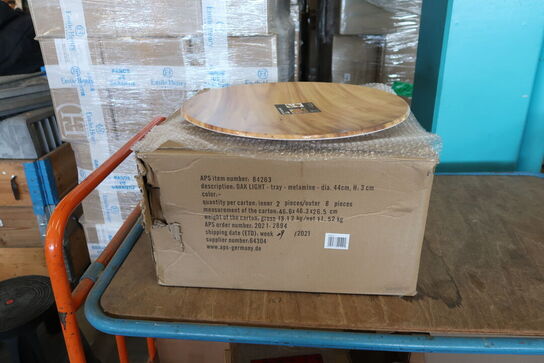 6 kasser (8 pr. stk.) Fad melamin m/oak look KEN STORKØKKEN 300481