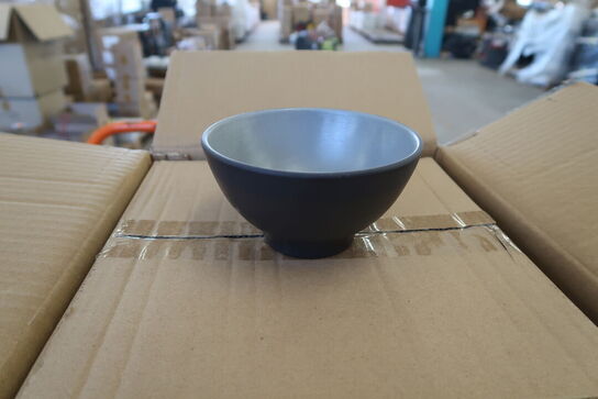 5 kasser (48 pr. stk.) Salatskål sort/grå Melamin KEN STOR KØKKEN 300388