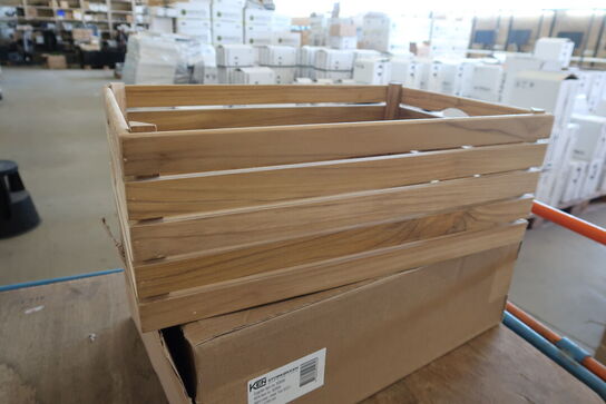 4 stk. Teak kasser 1/1   WOOD BY KEN STORKØKKEN 303555