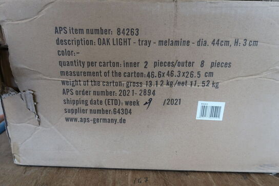 4 kasser (8 pr. stk.) Fad melamin m/oak look KEN STORKØKKEN 300481