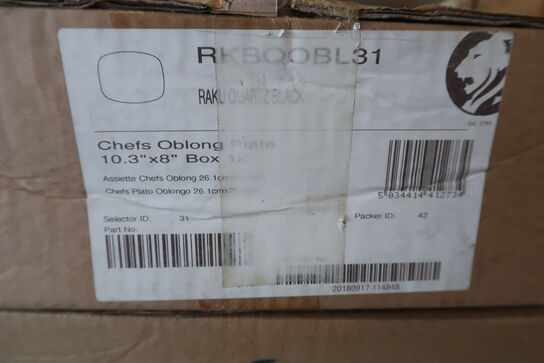 3 kasser (12 pr. stk.) Skål sort 47 cl Monochrome  CHURCHILL 1795 458938