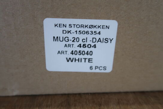 4 kasser (6 pr. stk.) Overkop hvid 20 cl KEN STORKØKKEN  Daisy